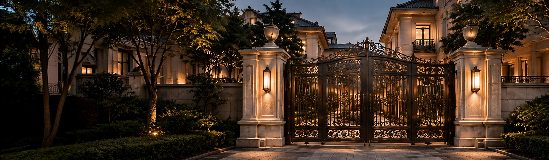 Luxury villa metal gate project
